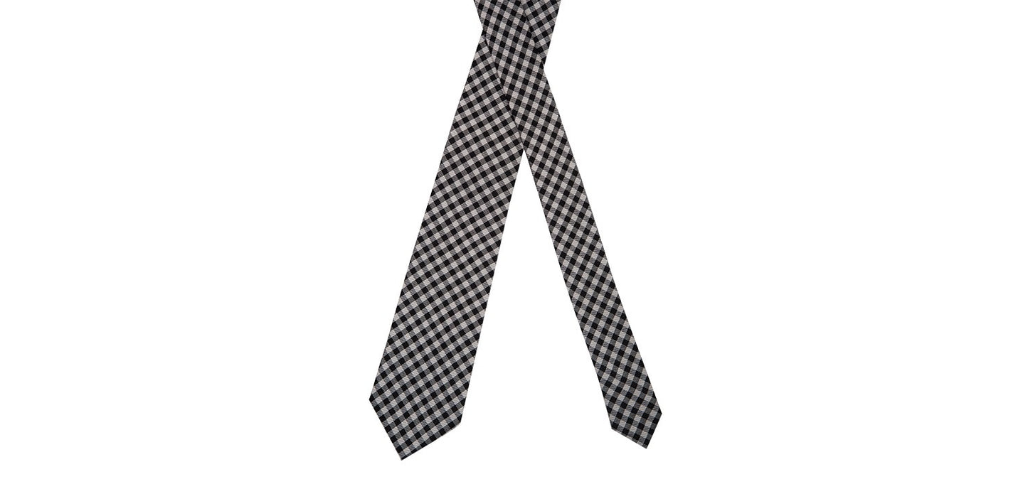 Monochrome Check Krawatte