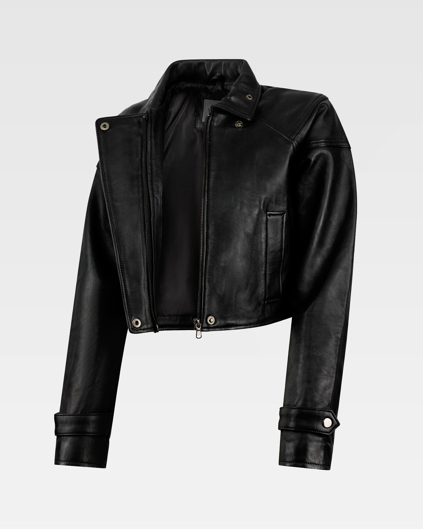 CROPPED LEATHER JACKET