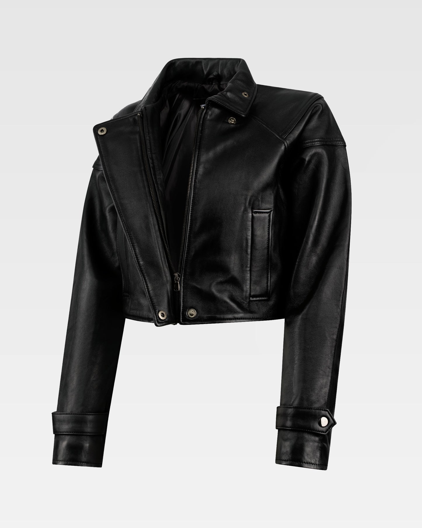 CROPPED LEATHER JACKET