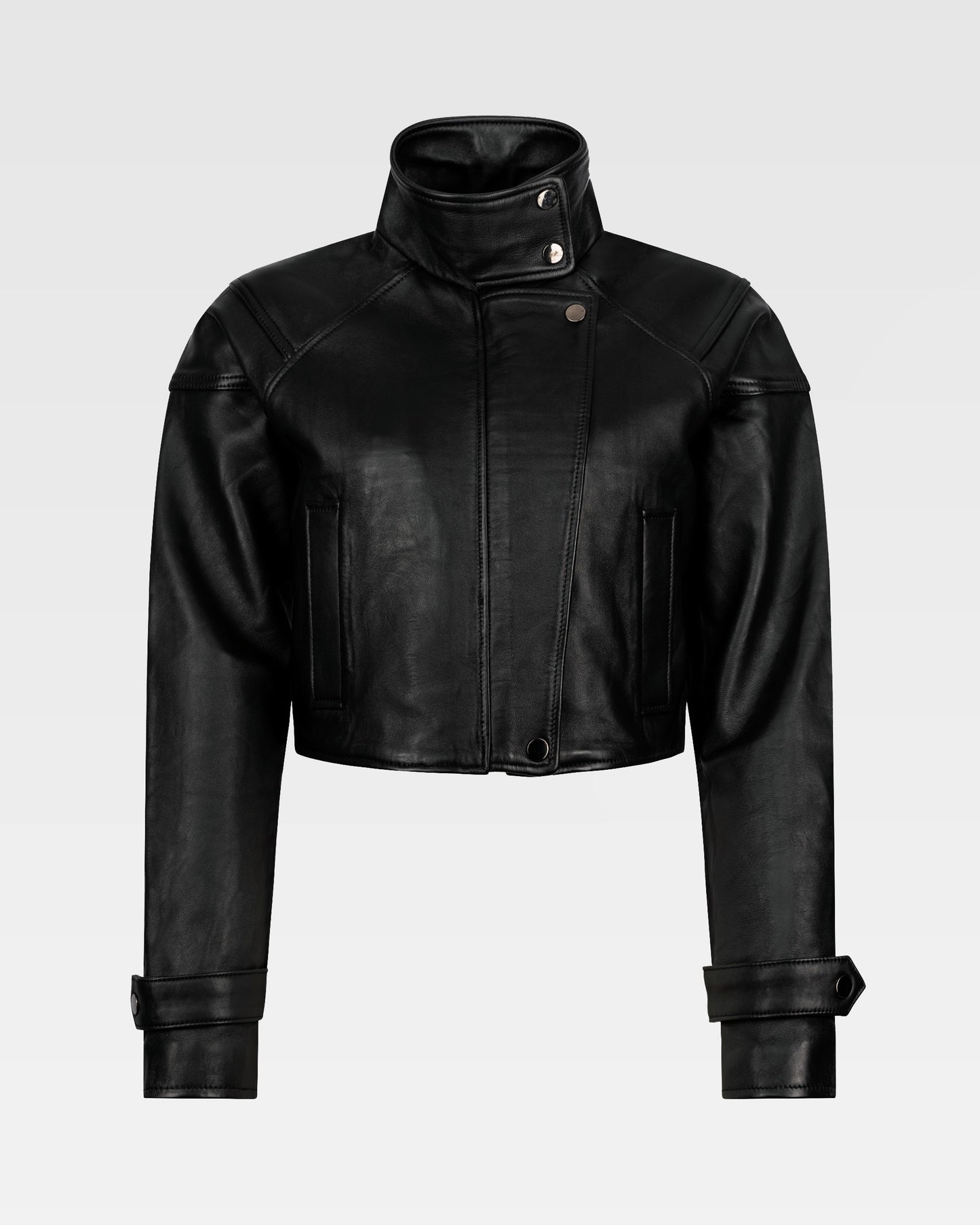 CROPPED LEATHER JACKET
